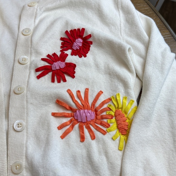 Kate Spade Cream Cardigan with Colorful Floral details - Picture 3 of 12